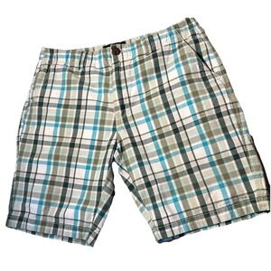 Aeropostale Men's Shorts Size 32 Plaid 100% Cotton Small Stain SEE PHOTOS